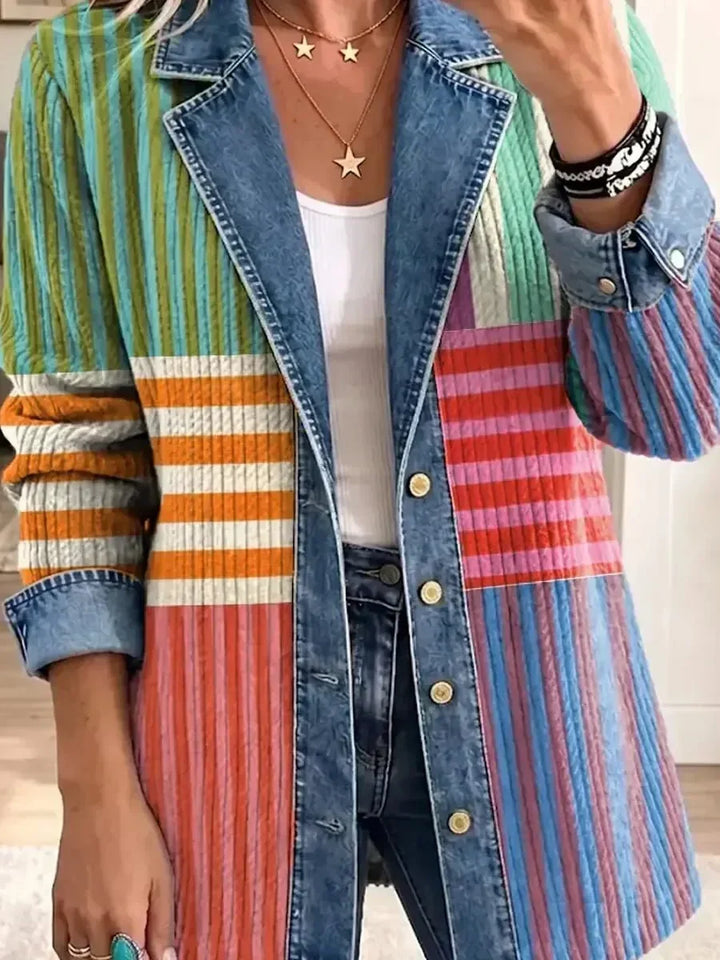 Susana | Chaqueta con estampado geométrico retro