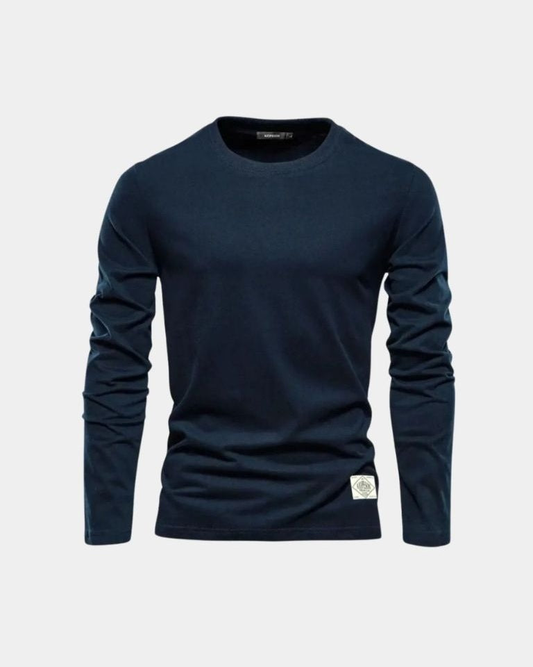 Tadeo | Jersey azul marino con cuello redondo