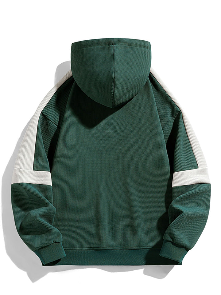 Tadeo | Sudadera con capucha con bloques de color y textura gofre