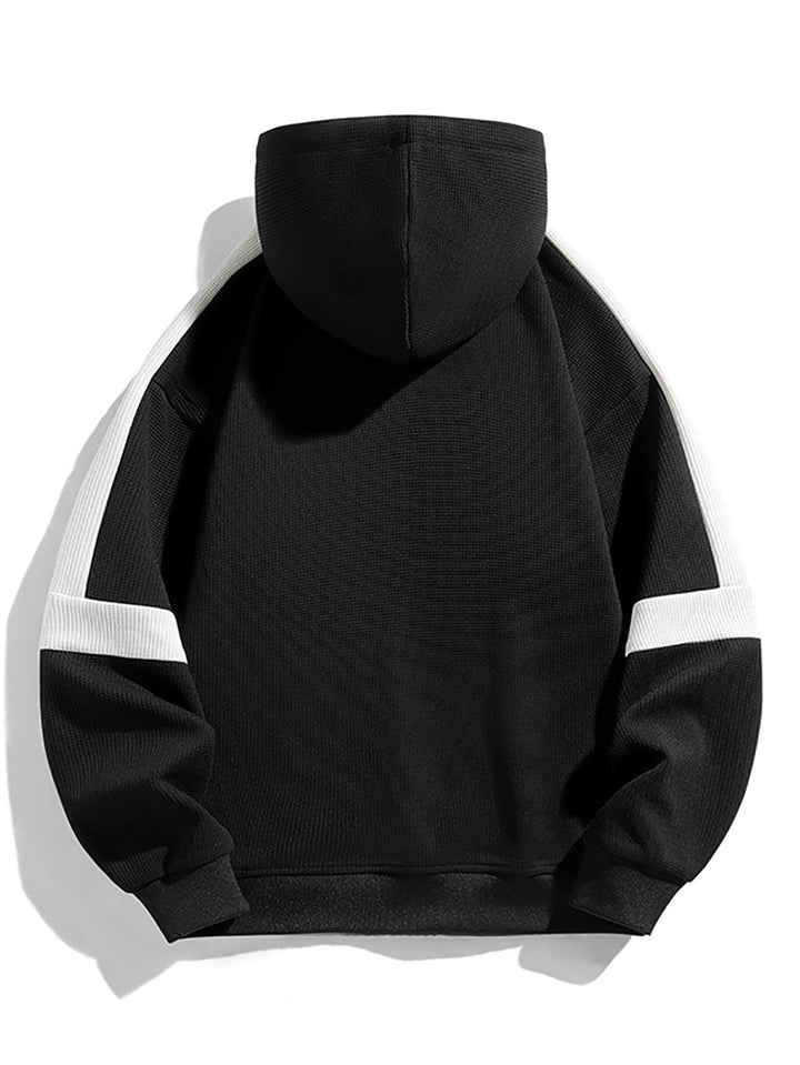 Tadeo | Sudadera con capucha con bloques de color y textura gofre