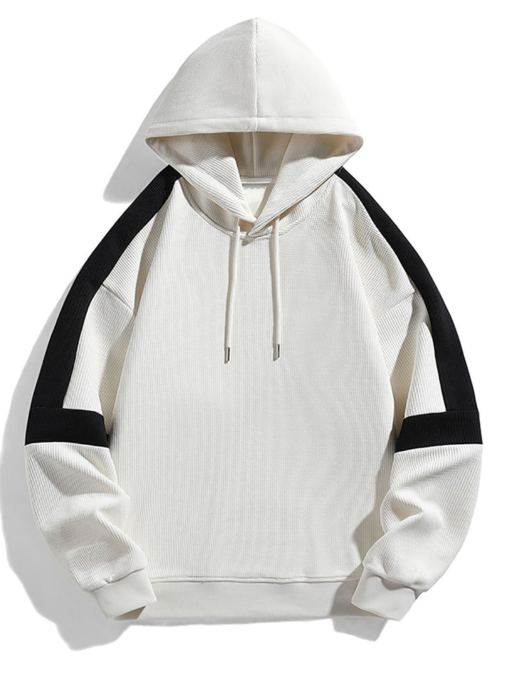 Tadeo | Sudadera con capucha con bloques de color y textura gofre