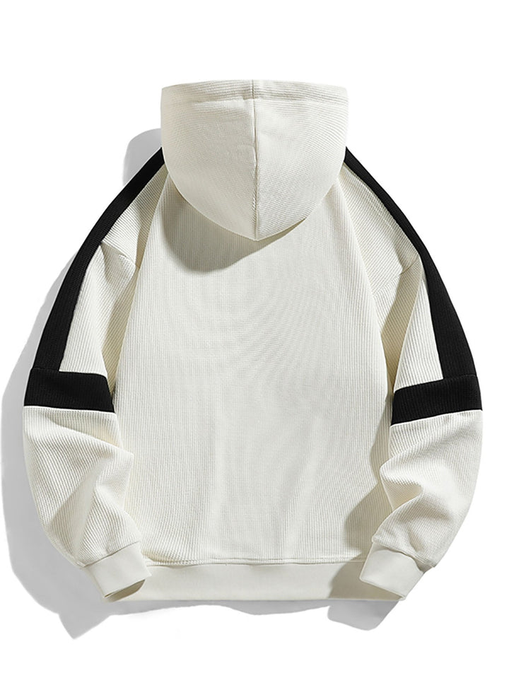 Tadeo | Sudadera con capucha con bloques de color y textura gofre
