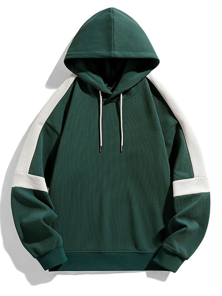 Tadeo | Sudadera con capucha con bloques de color y textura gofre
