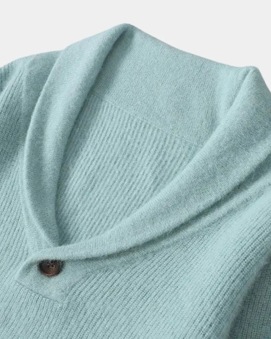 Tiburcio | Jersey gris con cuello chal