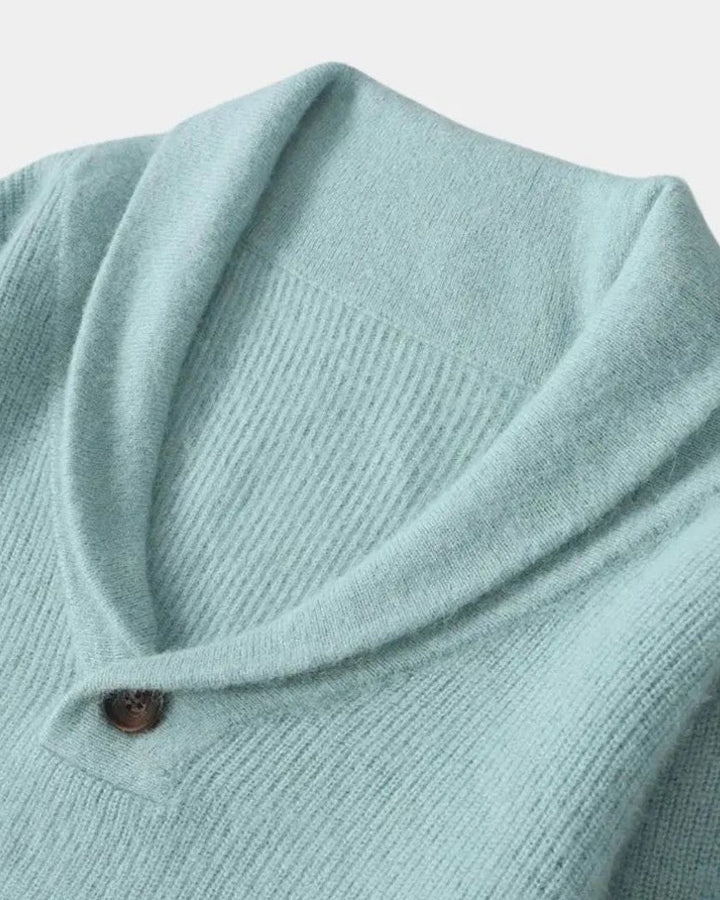 Tiburcio | Jersey gris con cuello chal