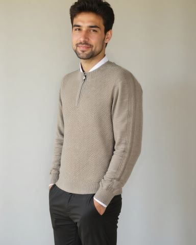 Toribio | Jersey topo con media cremallera