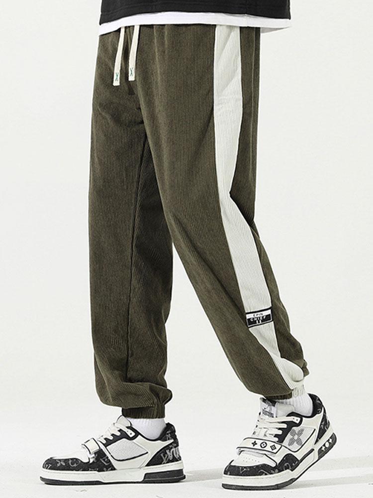 Urbano | Pantalón jogger de pana con banda lateral