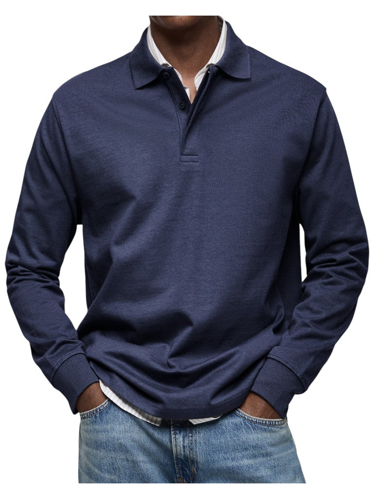 Valentín | Polo azul marino de manga larga