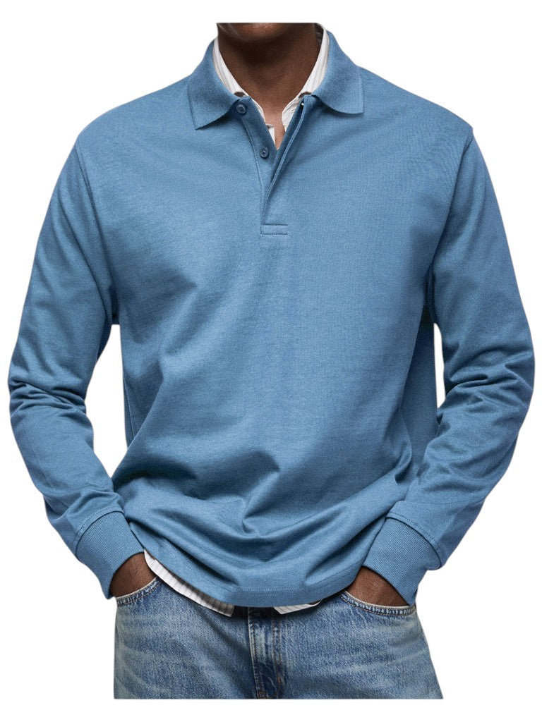 Valentín | Polo azul marino de manga larga
