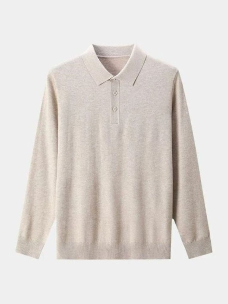 Valeriano | Polo gris de manga larga