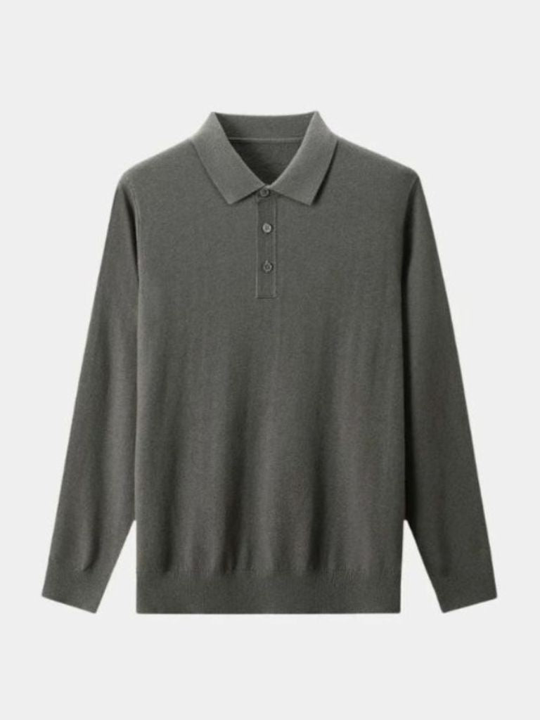 Valeriano | Polo gris de manga larga