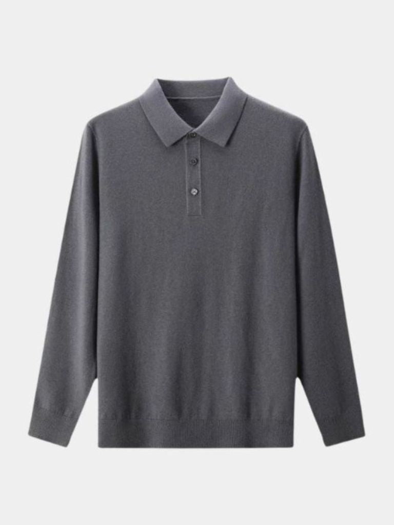 Valeriano | Polo gris de manga larga
