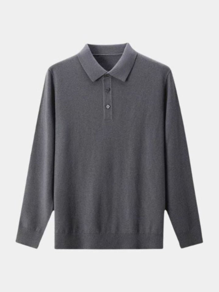 Valeriano | Polo gris de manga larga