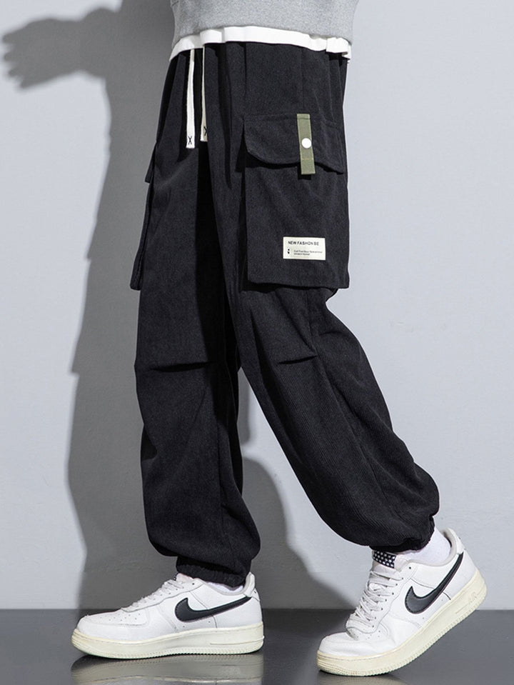 Venancio | Pantalón jogger de pana con bolsillos cargo