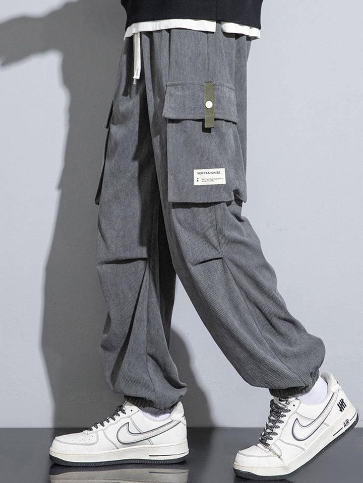 Venancio | Pantalón jogger de pana con bolsillos cargo