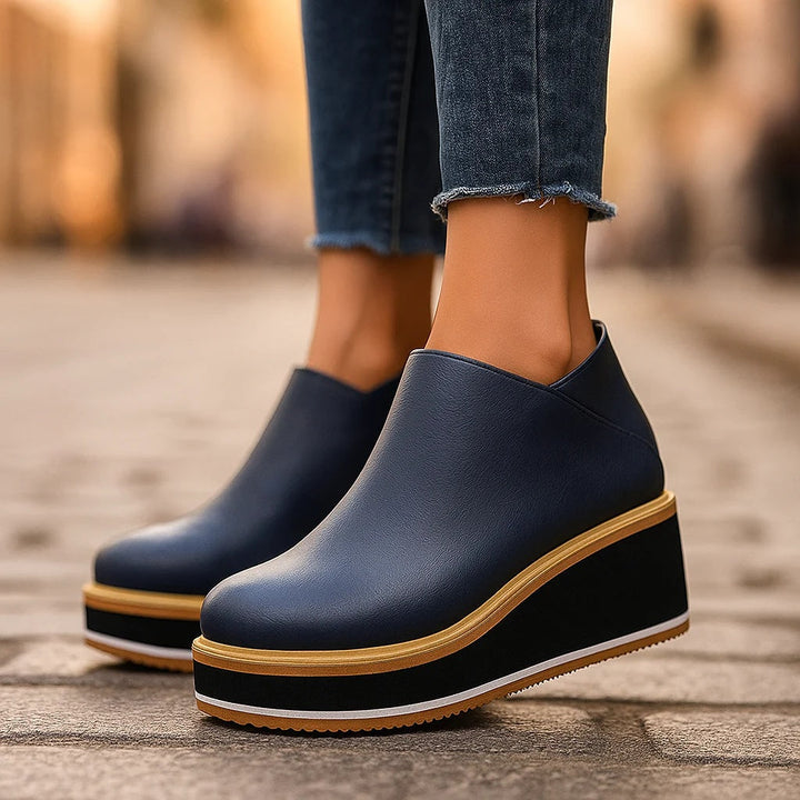 Verónica | Botines con plataforma y cremallera lateral