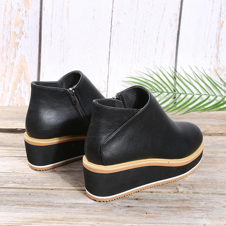 Verónica | Botines con plataforma y cremallera lateral