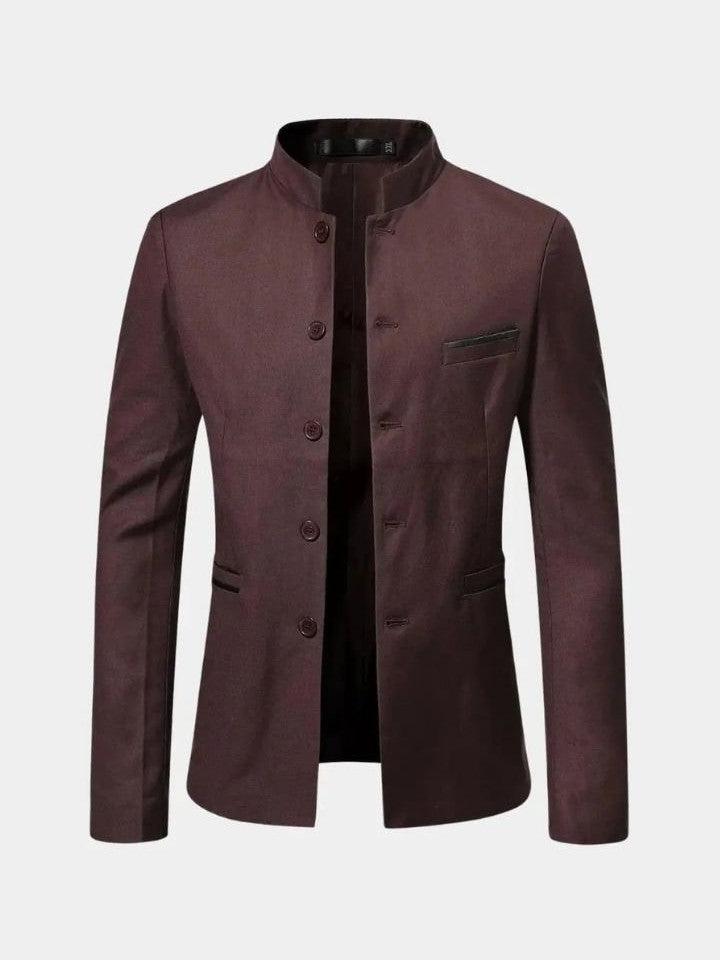 Víctor | Chaqueta granate de diseño sobrio