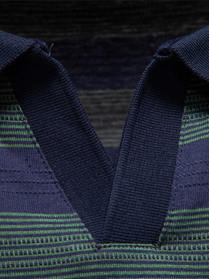 Victoriano | Polo gris de rayas