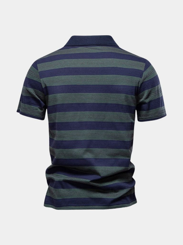 Victoriano | Polo gris de rayas