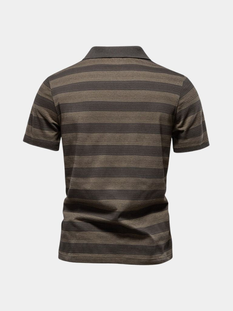 Victoriano | Polo gris de rayas