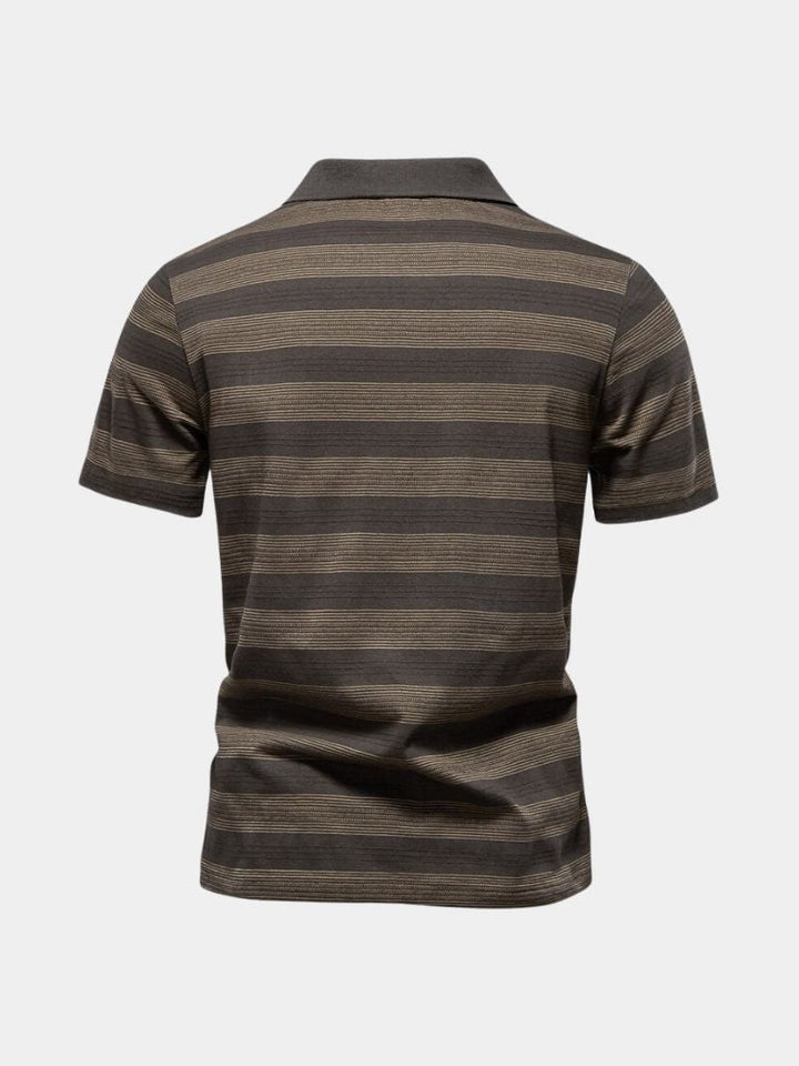 Victoriano | Polo gris de rayas