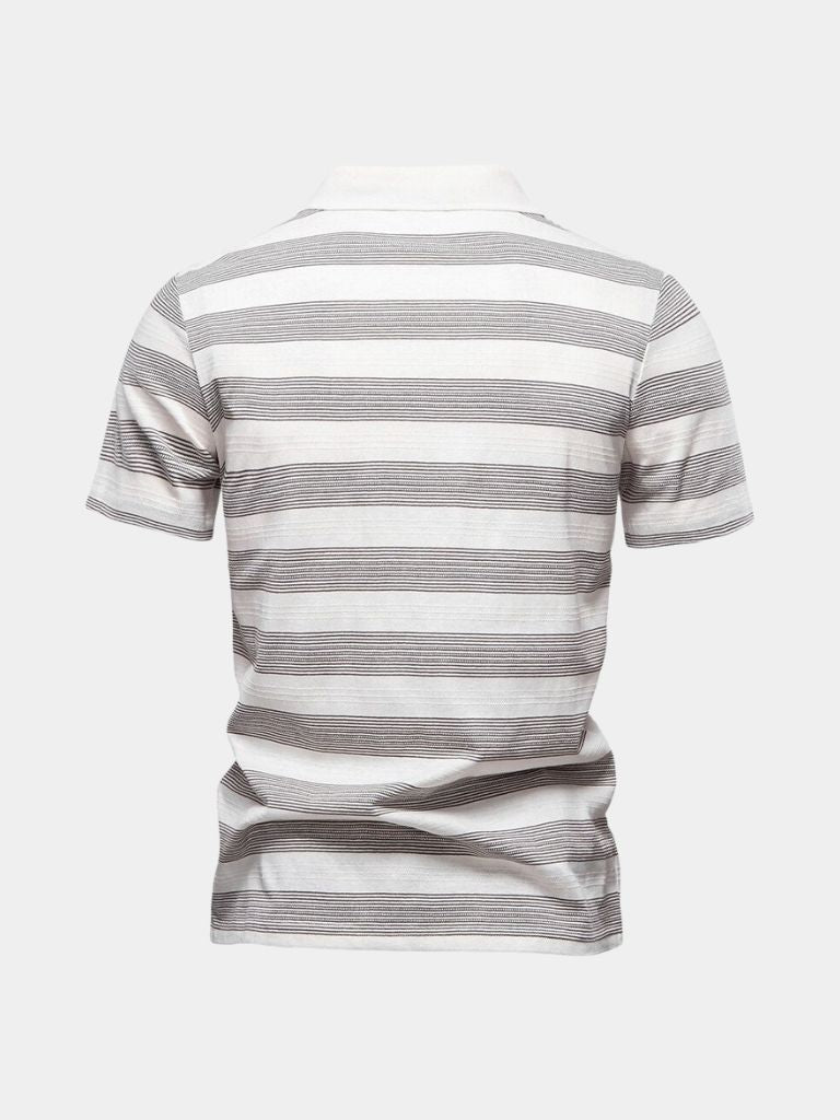 Victoriano | Polo gris de rayas