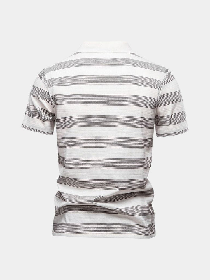 Victoriano | Polo gris de rayas