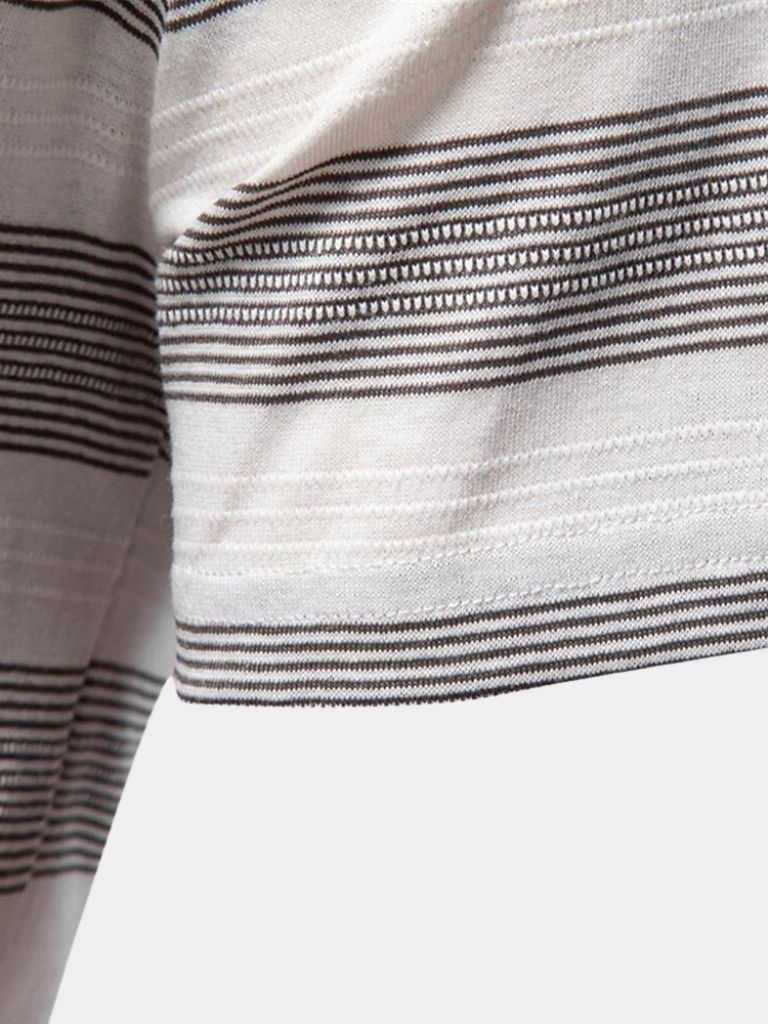 Victoriano | Polo gris de rayas