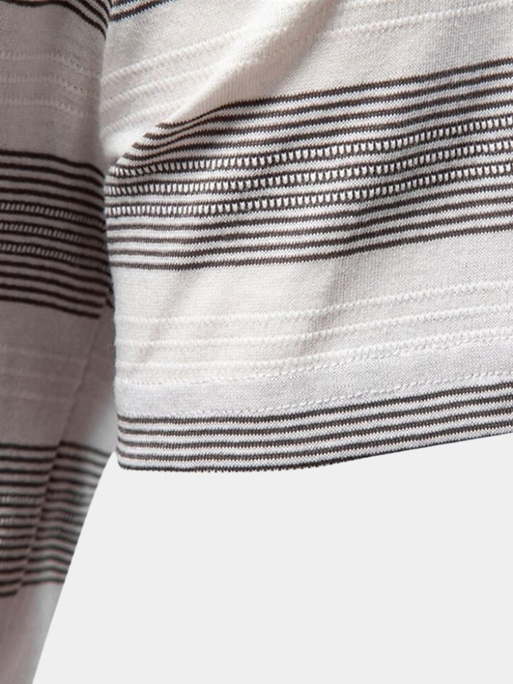 Victoriano | Polo gris de rayas