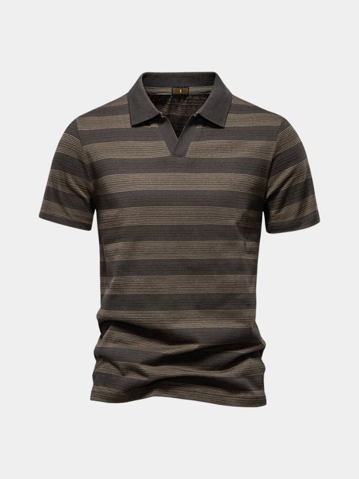 Victoriano | Polo gris de rayas