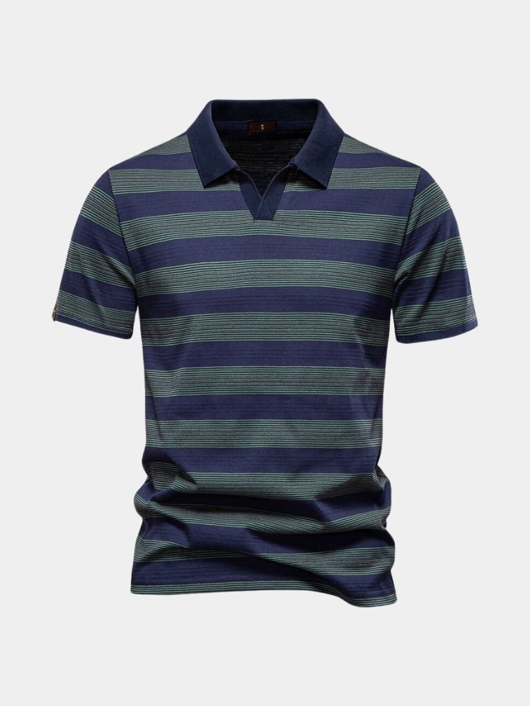 Victoriano | Polo gris de rayas