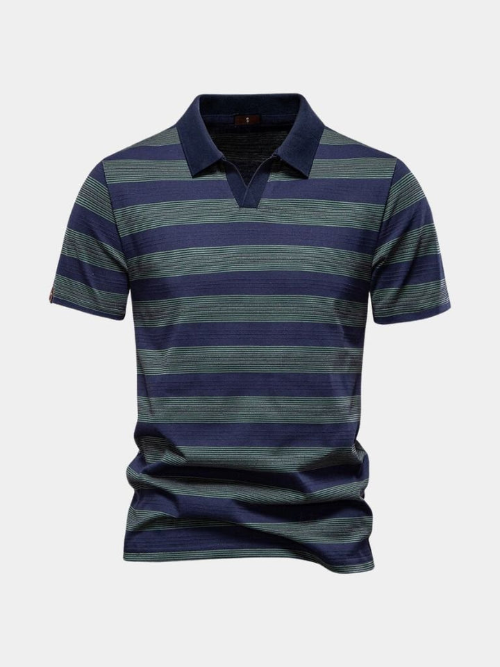 Victoriano | Polo gris de rayas
