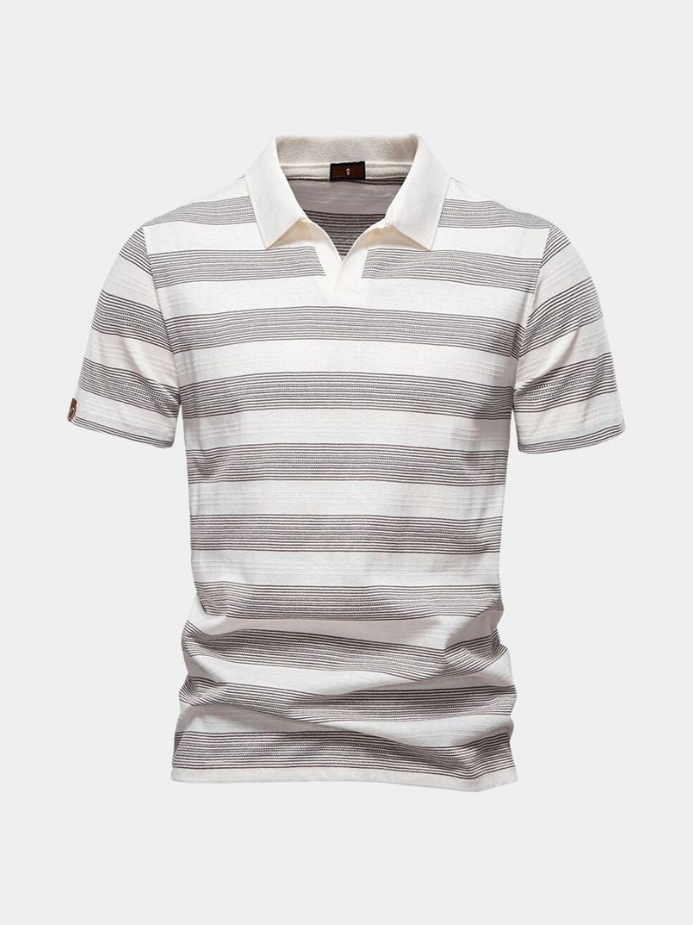 Victoriano | Polo gris de rayas