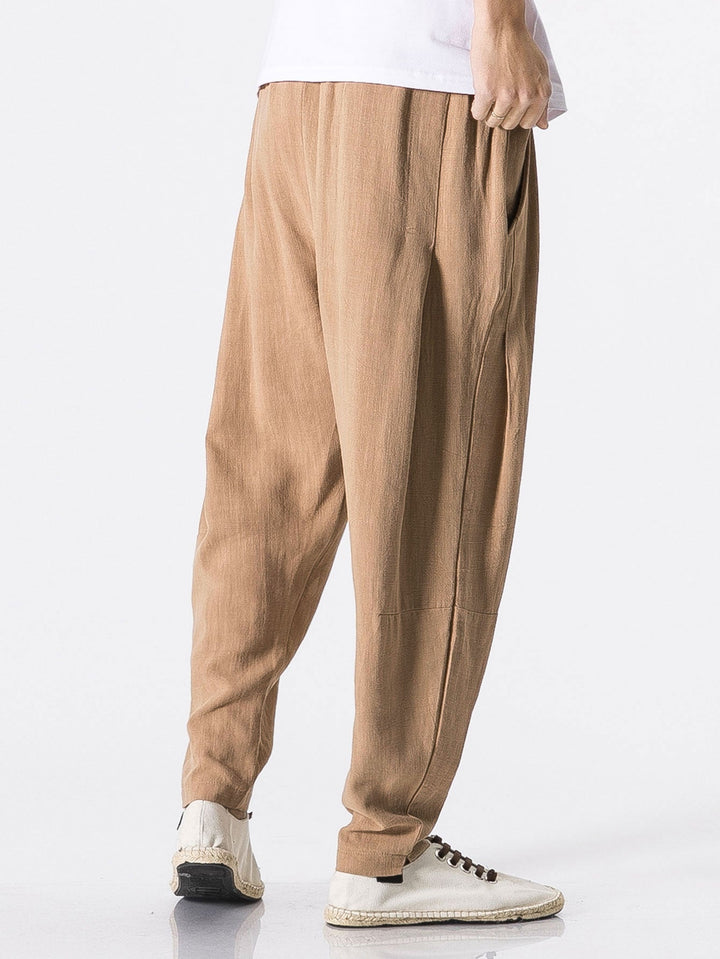 Victorino | Pantalón harem de lino con cinturón