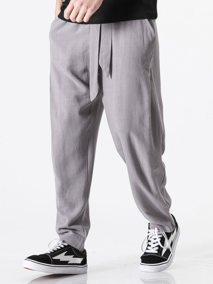 Victorino | Pantalón harem de lino con cinturón