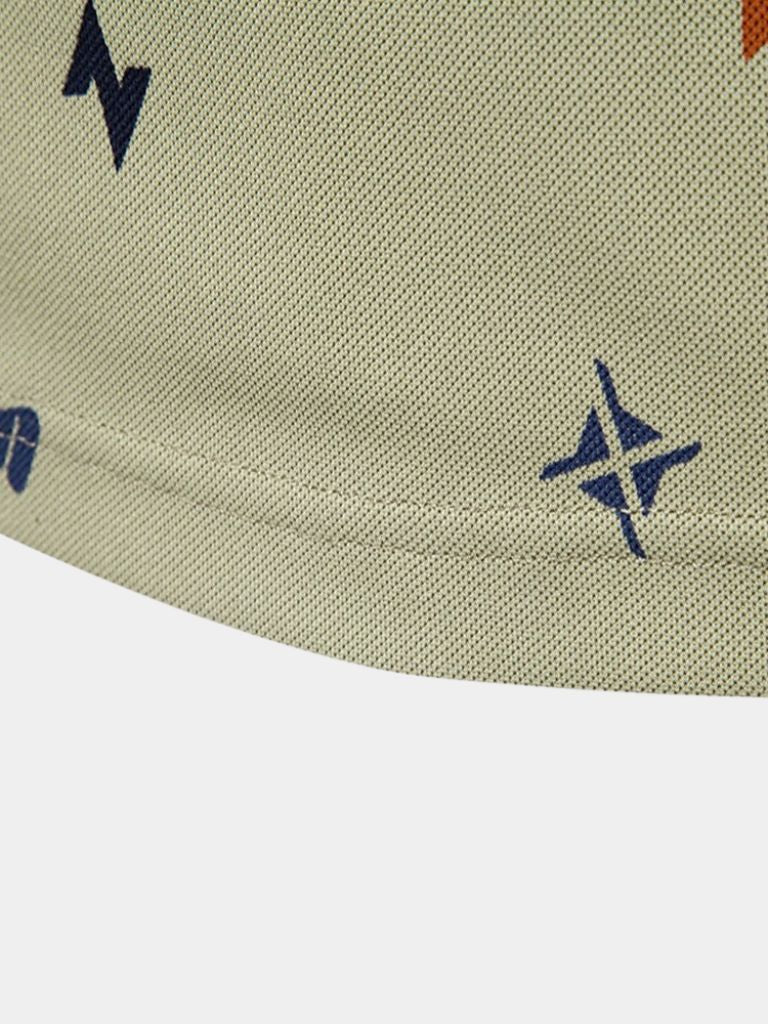 Wilfredo | Polo blanco estampado