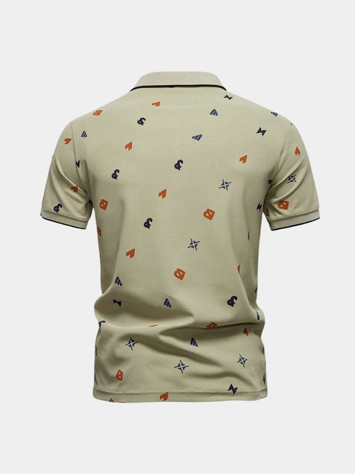 Wilfredo | Polo blanco estampado