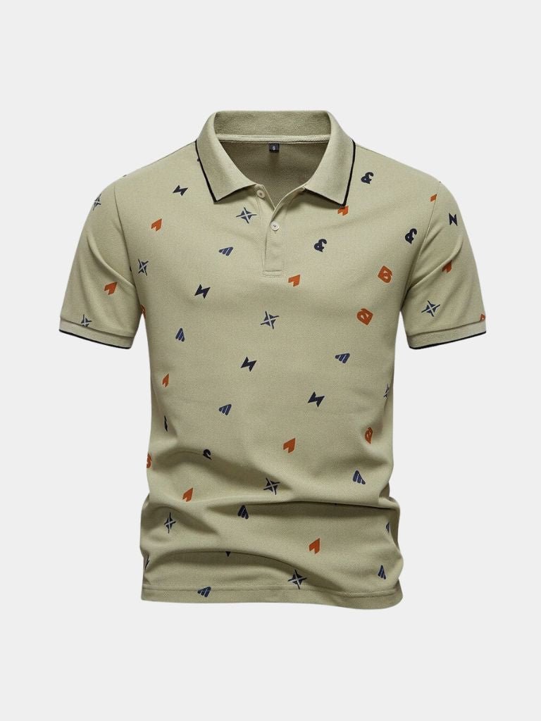 Wilfredo | Polo blanco estampado