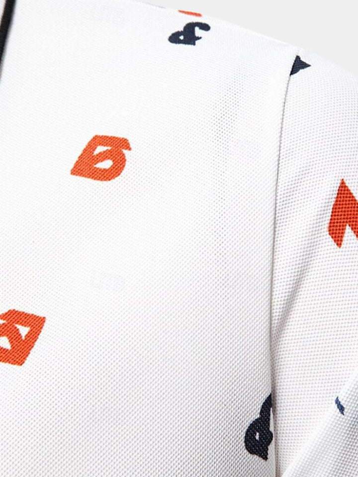 Wilfredo | Polo blanco estampado