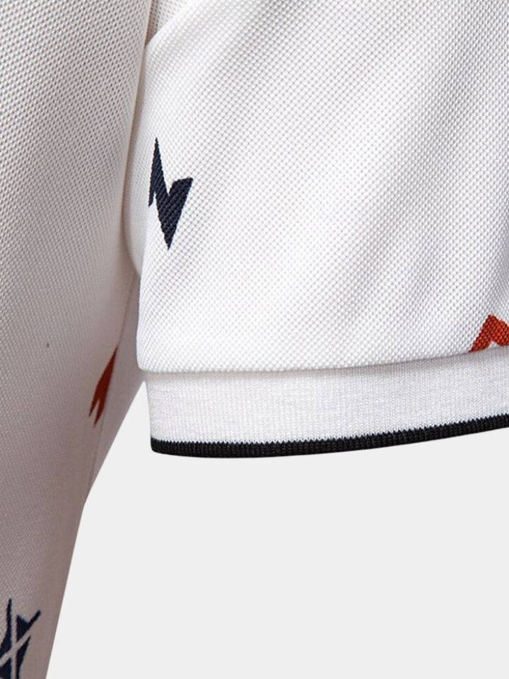 Wilfredo | Polo blanco estampado