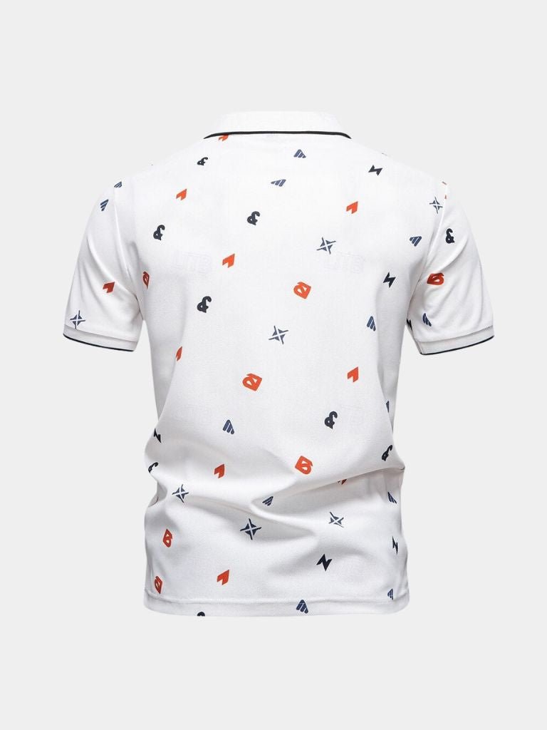Wilfredo | Polo blanco estampado