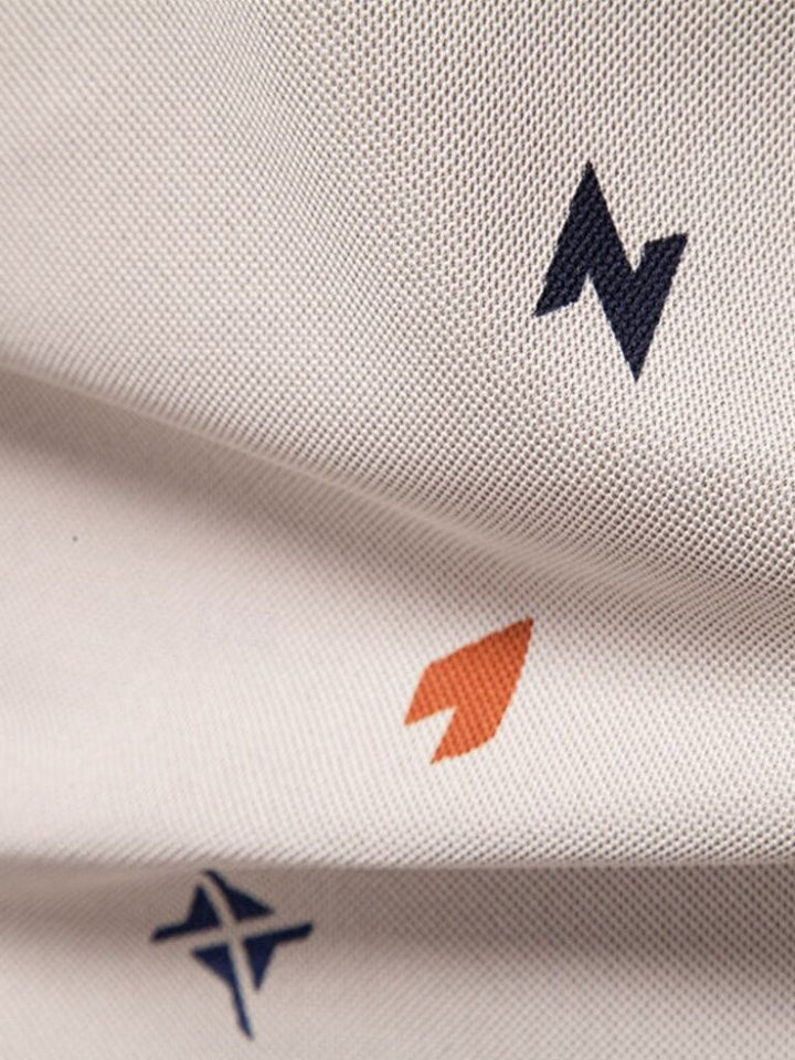 Wilfredo | Polo blanco estampado