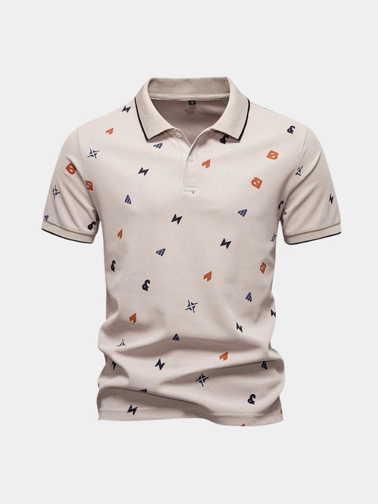 Wilfredo | Polo blanco estampado
