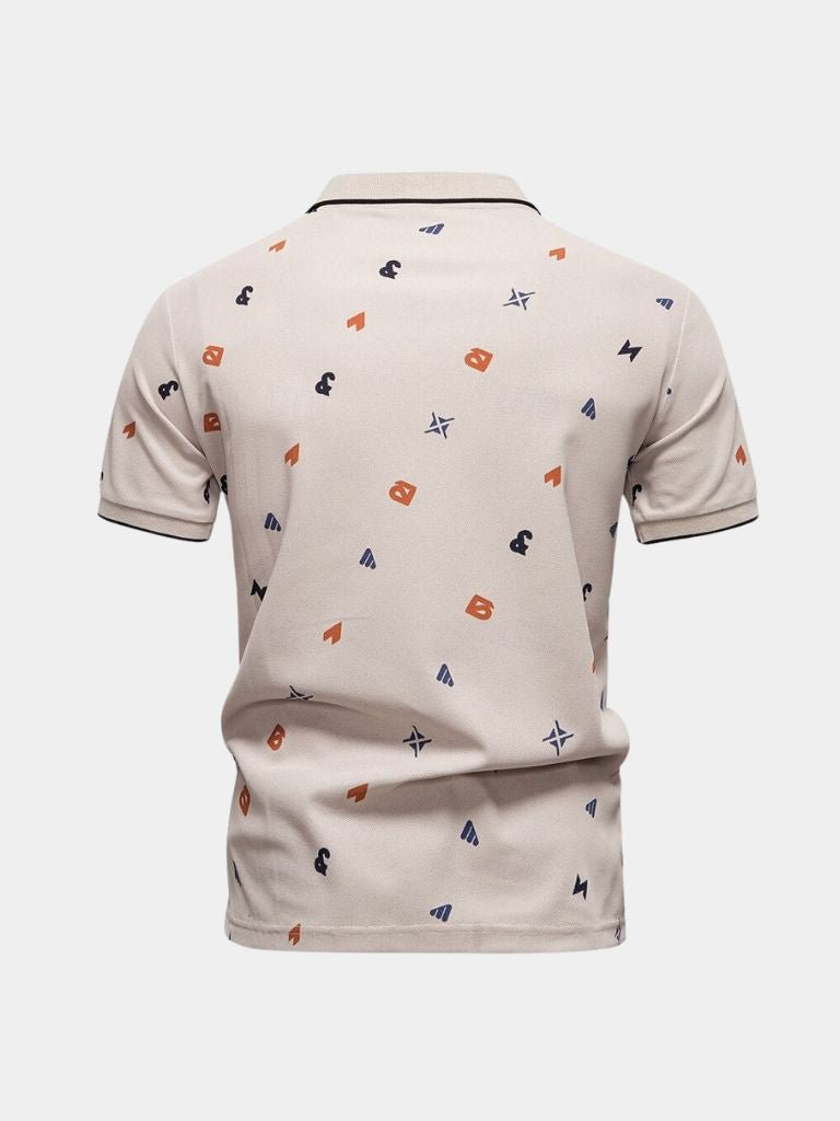 Wilfredo | Polo blanco estampado