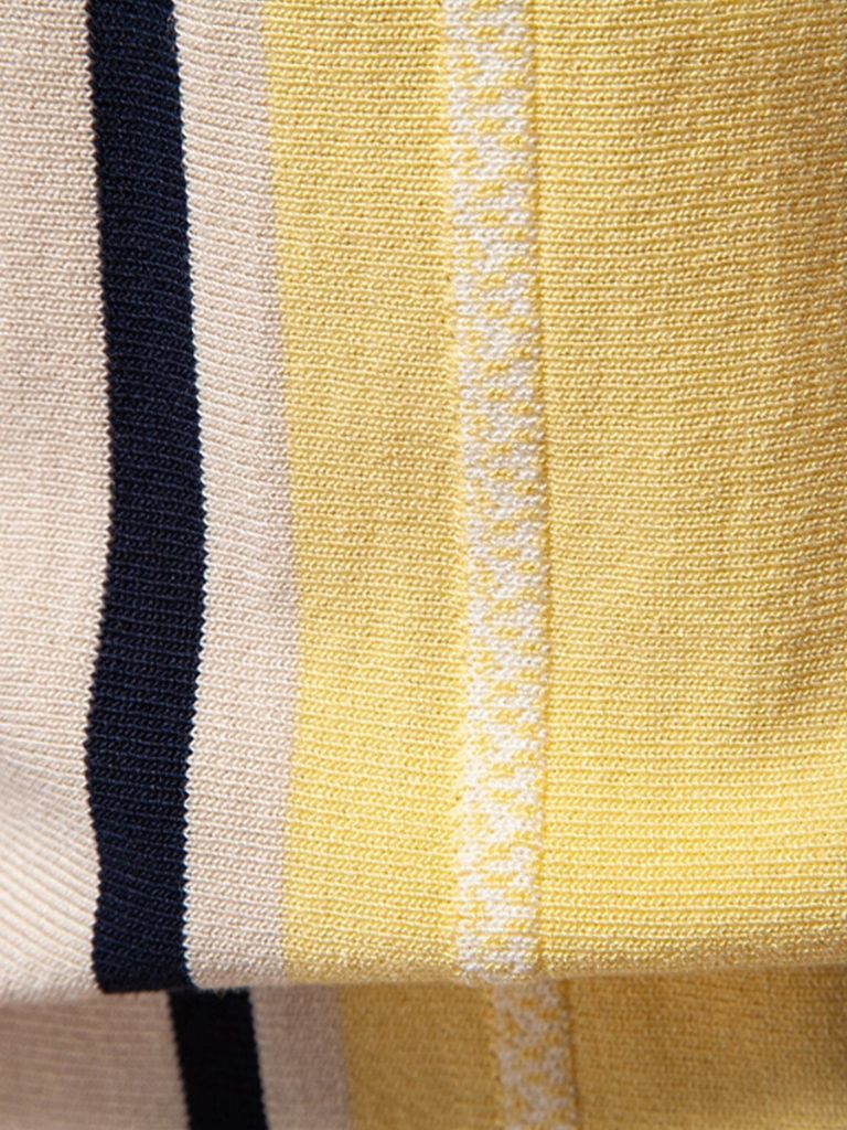 Zacarías | Polo beis con rayas verticales retro