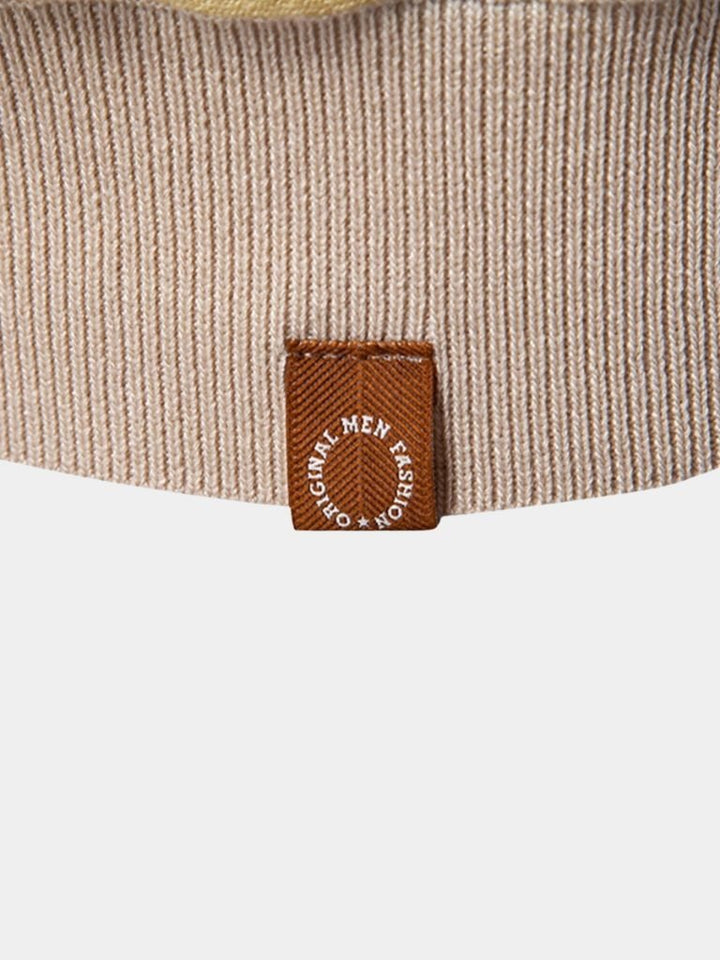 Zacarías | Polo beis con rayas verticales retro