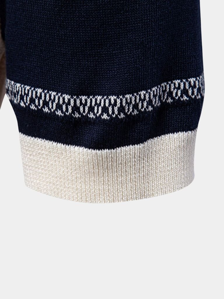 Zacarías | Polo beis con rayas verticales retro